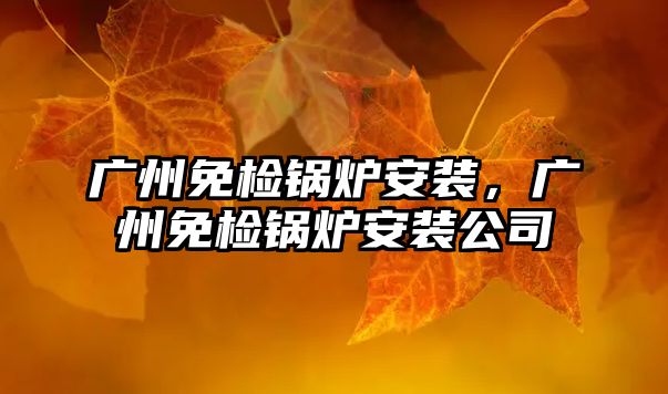 廣州免檢鍋爐安裝，廣州免檢鍋爐安裝公司