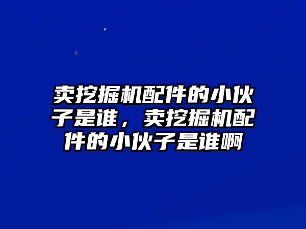 賣挖掘機(jī)配件的小伙子是誰(shuí)，賣挖掘機(jī)配件的小伙子是誰(shuí)啊