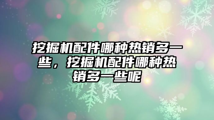 挖掘機(jī)配件哪種熱銷多一些，挖掘機(jī)配件哪種熱銷多一些呢