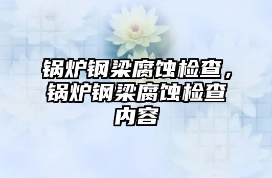 鍋爐鋼梁腐蝕檢查，鍋爐鋼梁腐蝕檢查內容