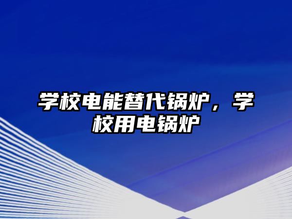 學校電能替代鍋爐，學校用電鍋爐