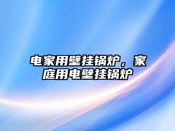 電家用壁掛鍋爐，家庭用電壁掛鍋爐