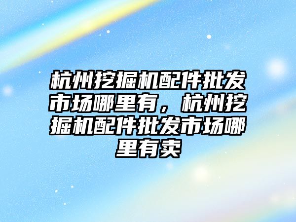 杭州挖掘機配件批發(fā)市場哪里有，杭州挖掘機配件批發(fā)市場哪里有賣