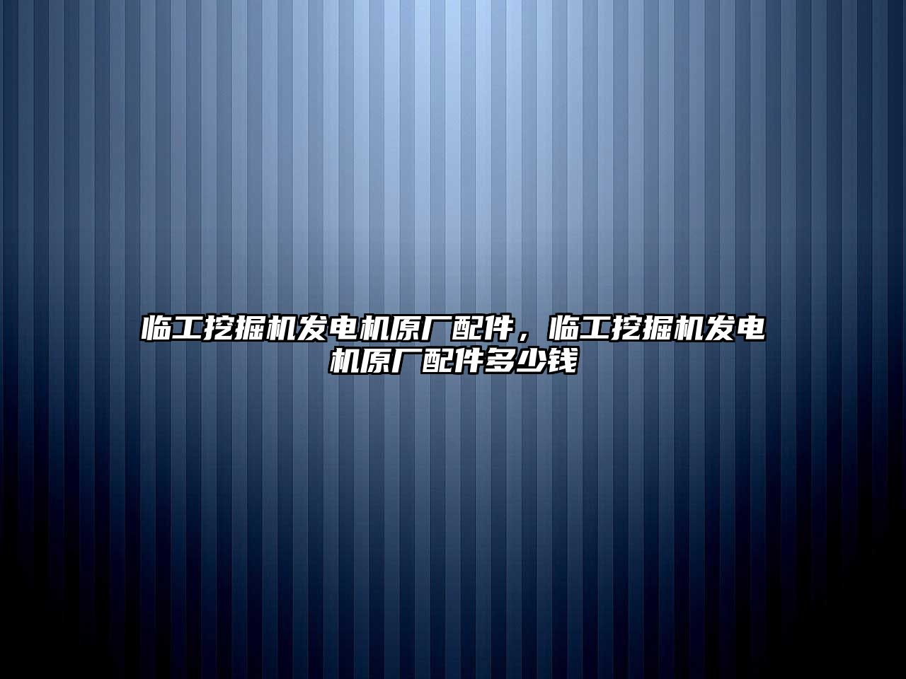 臨工挖掘機發電機原廠配件，臨工挖掘機發電機原廠配件多少錢