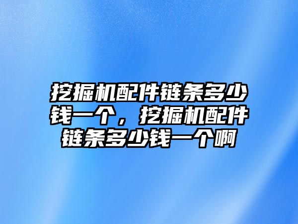 挖掘機配件鏈條多少錢一個，挖掘機配件鏈條多少錢一個啊