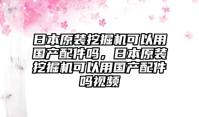 日本原裝挖掘機(jī)可以用國(guó)產(chǎn)配件嗎，日本原裝挖掘機(jī)可以用國(guó)產(chǎn)配件嗎視頻