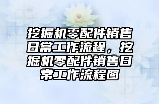 挖掘機零配件銷售日常工作流程，挖掘機零配件銷售日常工作流程圖