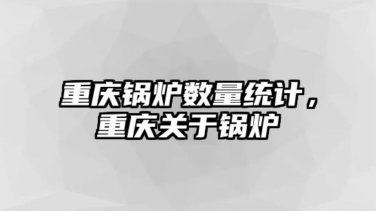 重慶鍋爐數量統計，重慶關于鍋爐