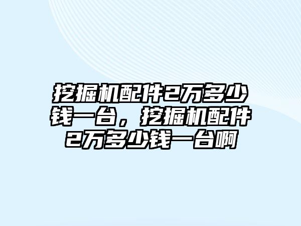 挖掘機配件2萬多少錢一臺，挖掘機配件2萬多少錢一臺啊