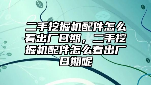 二手挖掘機配件怎么看出廠日期，二手挖掘機配件怎么看出廠日期呢