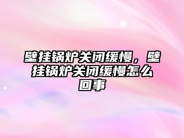 壁掛鍋爐關閉緩慢，壁掛鍋爐關閉緩慢怎么回事