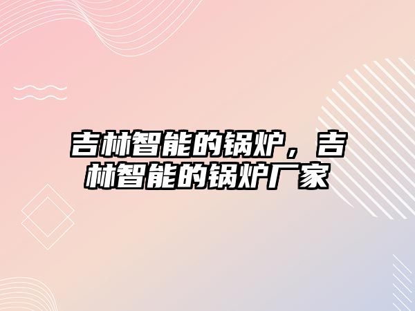 吉林智能的鍋爐，吉林智能的鍋爐廠家