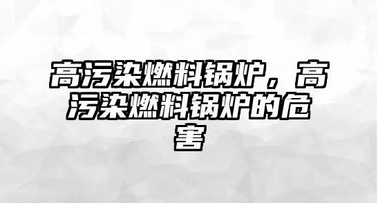 高污染燃料鍋爐，高污染燃料鍋爐的危害